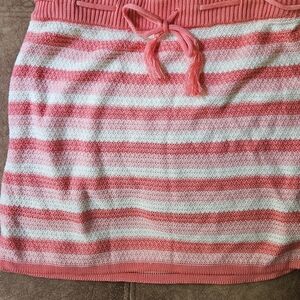 & Other Stories Pink and White Striped Mini Skirt